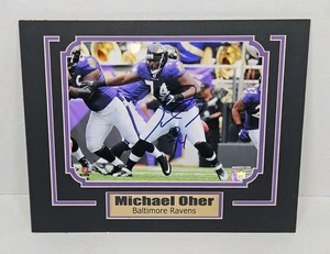 Michael Oher Baltimore Ravens Autographed  14x11" Matted Picture COA Blind Side - Picture 1 of 7