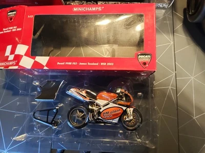Minichamps: James Toseland: Signed: 1:12 2003  WSB Ducati 998R item - Image 1 of 2