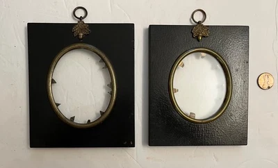 Correspondente quase par silhueta e/ou moldura de retrato ébano - Imagem 1 de 4