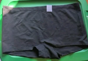 Auden Womens Plus Size 4X (28-30) Black Seamless Boyshort Panties - Picture 1 of 1