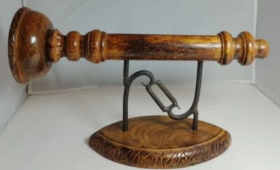 Vintage Rustic Wood And Metal Farmhouse MCM Candle Wall Sconce - Image 1 of 4