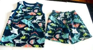 Carter's Boys Shark Soft Poly Pajama 2 pc Set Kid's   size 5T - Picture 1 of 4