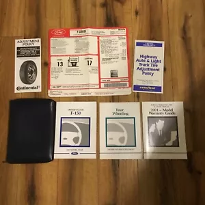 2001 FORD F150 F-150 OWNERS MANUAL SET + FORD CASE + FACTORY WINDOW STICKER NICE - Picture 1 of 7