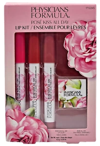 Physicians Formula Rose Kiss All Day Lip Kit 3 Color Pencils + Sharpener - Picture 1 of 2