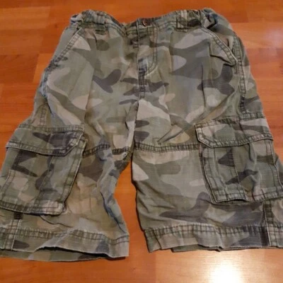 BOYS Sz 4 Green PUMPKIN PATCH Adjustable Waist Camouflage Shorts COOL! COMFY! - image 1 of 4