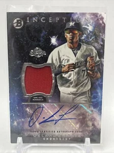 2016 Bowman Inception Auto Relic Orlando Arcia Game Used - Picture 1 of 2