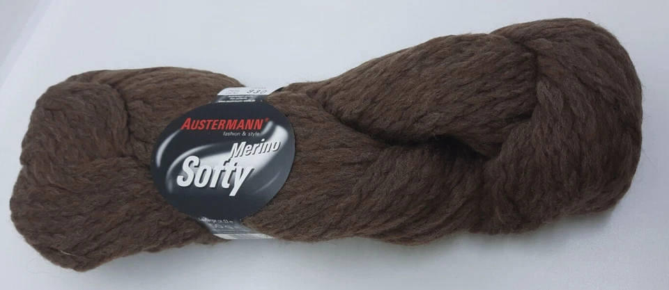 (130 €/kg): 50 g MERINO SOFTY,  u.a. für Mützen, Pt. 930, Fb. 005 braun #6957 - Bild 1 von 1