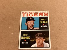 1964 Topps Rookie Stars Tigers Fisher Gladding card #312 - EX - Lite Corner Wear