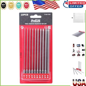 Complete Security TORX Bit Set T7-T40 - 10 Pieces with Holder Clip, S2 Steel - Picture 1 of 7