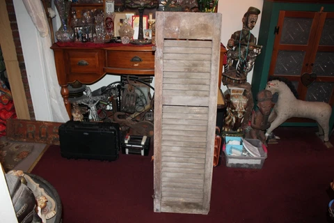 Antique Wood Window Shutter Country Barn Farm Primitive Shutter #17 Shabby Chic Cover