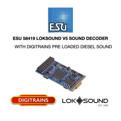 ESU 58419 21 Pin MTC LokSound V5 With Pre Loaded Digitrains Diesel Sound File