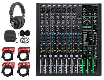 Mackie ProFX12v3 12-Channel Effects Mixer w/USB+Headphones+Cables ProFX12 v3 - Image 1 of 4