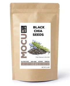 8 LB PREMIUM BLACK CHIA SEEDS - Raw, Gluten-Free, NON-GMO, Grown Organically - Picture 1 of 2