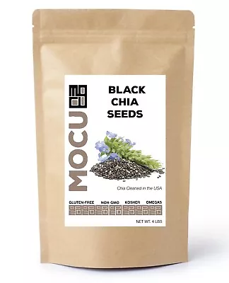 8 LB PREMIUM BLACK CHIA SEEDS - Raw, Gluten-Free, NON-GMO, Grown Organically - Image 1 of 2