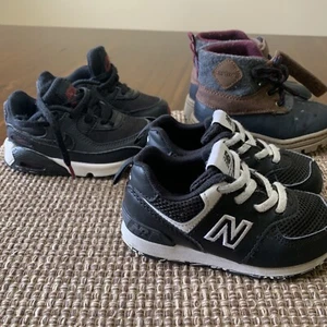 Toddler Size 7 Shoe Lot Nike Air Max New Balance 574 Carters Boots - Picture 1 of 11