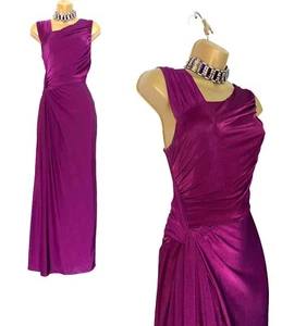 KALIKO Size 10 Burgundy Wine Stretchy Ball Gown Formal Occasion Maxi Dress - Picture 1 of 13