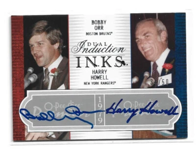 08-09 OPC Premier 1979 Induction Inks /50 Bobby Orr / Harry Howell 2PI-OH - Image 1 of 2