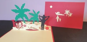 3D Pop up Card. "I LOVE DAD".(Father's Day, Father Birthday....) - Picture 1 of 3
