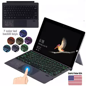 For Microsoft Surface Pro 3 4 5 Pro 7 Pro 6 Backlit Wireless Bluetooth Keyboard - Picture 1 of 7