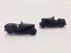 Midget TC ref136 Black Classic Car Model Cufflinks - Picture 1 of 1