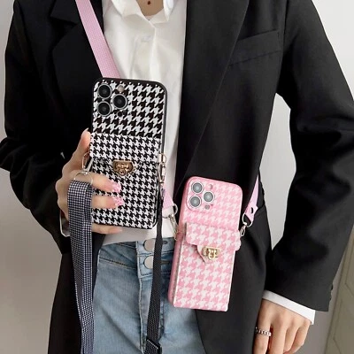 For iPhone Samsung Fashion Crossbody Wallet Card Bag Stand Hot Phone Case Cover - Image 1 of 4