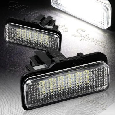Luces de matrícula LED 18-SMD blancas para Mercedes-Benz Clase E W211 2003-2009 Foto 1 de 4