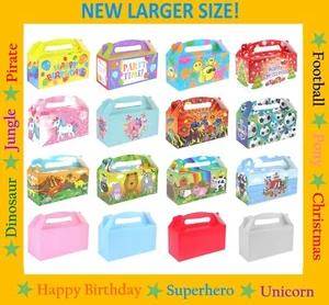 LARGE Party Boxes – Big Food Box Bag - Loot Toy Party Fillers Birthday Take Away - Picture 1 of 23
