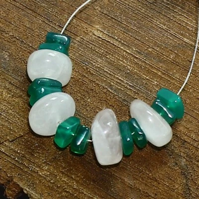 Rose Quartz Smooth Rondelle Onyx Beads Briolette Natural Loose Gemstone Jewelry - Image 1 of 3