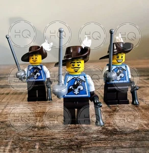 x3 **NEU** 100 % LEGO drei Musketiere Minifiguren Soldat Posten - Bild 1 von 2