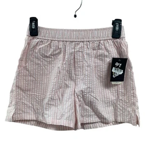 New Art Class Girls Large (10/12) Pink And White Stripe Seersucker Shorts - Picture 1 of 3
