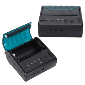 UK Plug Label Printer 80mm Mini Portable Stable Convenient Thermal Printer F NEW - Afbeelding 1 van 12