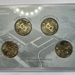 2025 One $1 Dollar 4 Coin Set- 60th Anniv Royal Australian Mint - Privy Mintmark - Picture 1 of 5