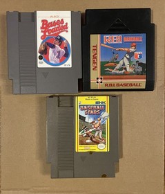 NES Lot of 3. Baseball Games. Includes Baseball Stars | Tested & Working