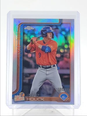 COLIN HOUCK 2025 TOPPS PRO DEBUT CHROME REFRACTOR METS /199 Q3967 - Image 1 of 2
