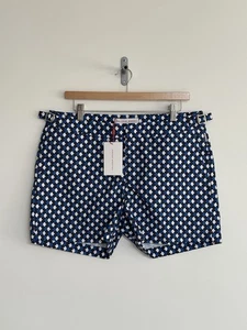 Pantalones Cortos de Natación Orlebar Marrón Clásicos “Setter Morne” Azul 34/Grandes ***NUEVOS*** - Imagen 1 de 16