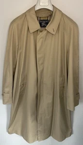 Gabardina Burberry para hombre beige con forro de lana pura talla 52 larga impecable - Imagen 1 de 24