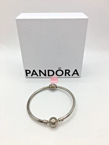 Pandora S925 ALE Armreif Kugelverschluss Love Is Forever Charm 2,25" 11,1g J18 P852 - Bild 1 von 13