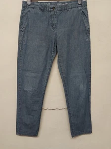 Gap Ladies Trousers Size 12 Blue Cotton Khakis Casual ISL 27" - Picture 1 of 9