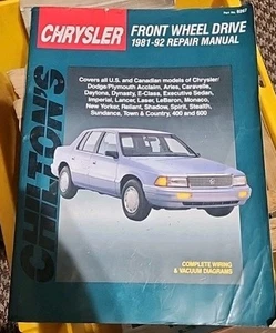 Dodge 1981-1992 Shop Service Repair Manual Wiring Diagrams Engine Maintenance🔥 - Bild 1 von 1