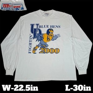 Vintage 2000 University Of Delaware Blue Hens Football Long Sleeve Shirt Size XL - Bild 1 von 6