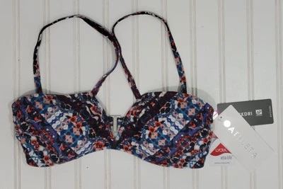 NWT Athleta Marrakesh Bikini Top Women's Size SMALL Wild Bloom Swimsuit Purple - Image 1 of 4