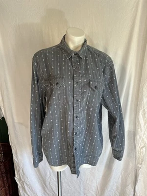 Pendleton Men's Large Gray Diamond Corduroy Long Sleeve Shirt Western  Rodeo - Image 1 of 4