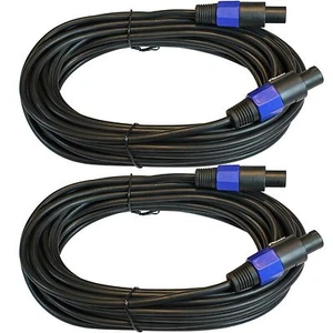 2 cables de altavoz PA DJ de sonido de audio profesional de 50 pies cables compatibles con Spekon 18ga - Imagen 1 de 2