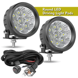 2X 3.5" 90W LED Barra de Luz de Trabajo Spot Pods Redondo Conducción Off Road 4x4 UTV + Cableado - Imagen 1 de 22