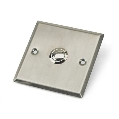 ✅Klingelplatte Edelstahl Klingeltaster 86xx86  Gebürstet komplett mit Taster - Bild 1 von 4