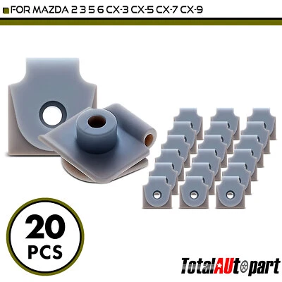 20 peças clipe de retenção de porca de para-choque dianteiro para Mazda 2 3 CX-3 M4.8 #10 náilon - Imagem 1 de 4