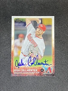 Josh Collmenter Arizona Diamondbacks 2015 Topps Signed Auto Card #591 ~ COA - Imagen 1 de 3