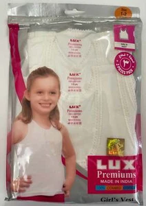 LUX PREMIUM 100% WEICHE FEINE MÄDCHEN WESTE WEISS 3er PACK - Bild 1 von 19