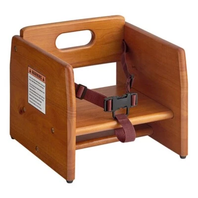 Restaurant Children Booster Seat in Walnut Wood Finish  - For Commercial Use — 第 1/4 张图片