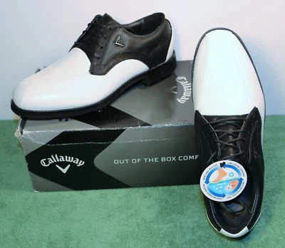 NEW in BOX Men's Callaway FT Chev Bluchar 10 Medium White/Black Style M525 - Image 1 of 2